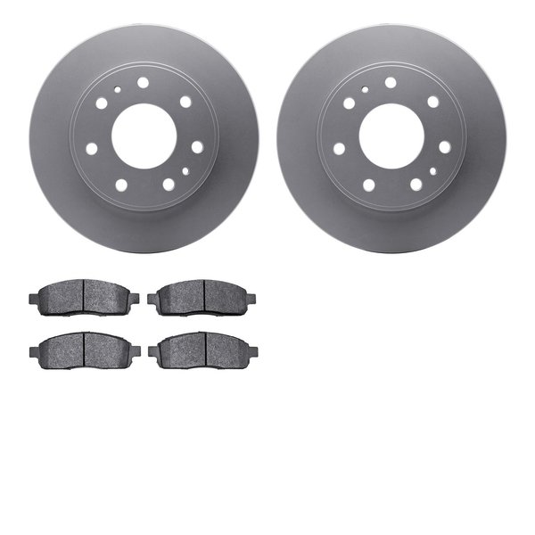 Dynamic Friction Co 4402-54067, Geospec Rotors w/Ultimate Duty  Brake Pads, High Resistance To Brake Fade, Silver 4402-54067